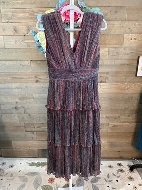 Vince Camuto Multicolor Layered Midi Dress size 4